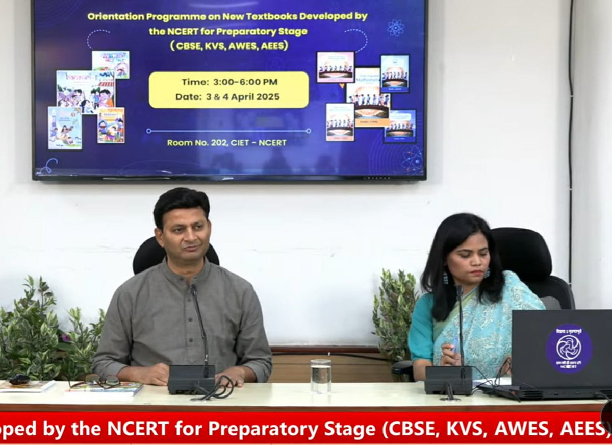ncert's tweet photo. Department of Curriculum Studies & Development has coordinated the programme in collaboration with Department of Elementary Education and Department of Education in Languages and technically supported by @ciet_ncert
#ncert #ncerttrainings #teachertrainings #newtextbooks @EduMinOfIndia @ap_behera @ssrivastava66