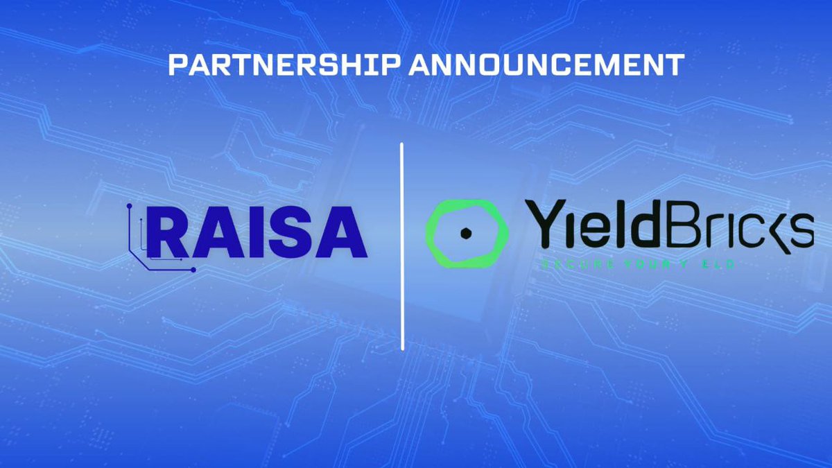 We're excited to announce that <a href="/RaisaNetwork/">Raisa Network</a> has partnered with <a href="/YieldBricks/">YieldBricks</a> 

YieldBricks is democratizing the RWA space through innovative DeFi vaults that enable fractional real estate ownership with as little as $50, offering instant yields and liquidity on Arbitrum &amp;