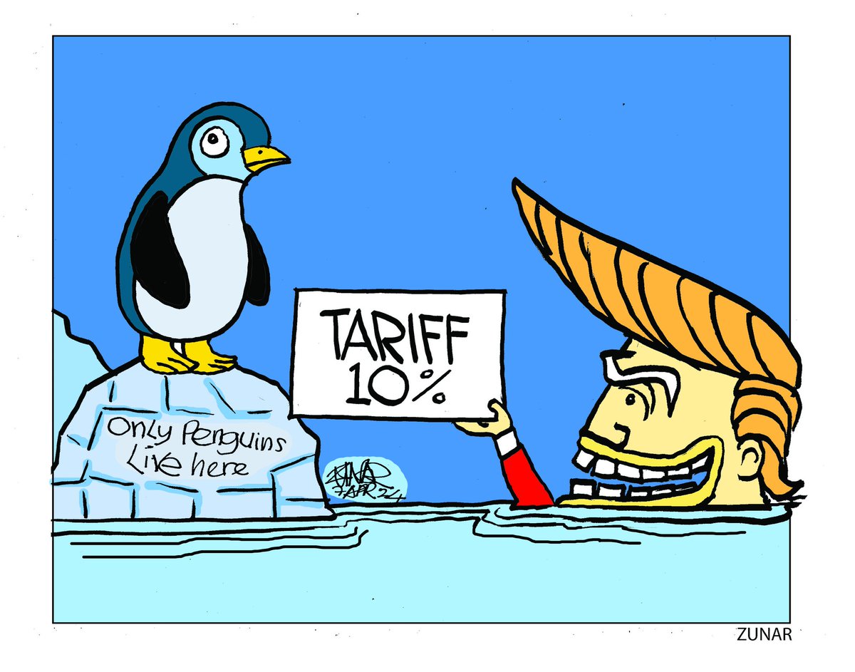 Tarif Trump....PENGUIN ALSO KENA!
President Trump turut kenakan 10% tariff terhadap sebuah pulau yg hanya diduduki oleh para penguin. Pulau yg bernama McDonald itu terletak 1,700 km dari benua Antartik dan 4,100 km di barat laut Perth dengan keluasan hanya beberapa km persegi!