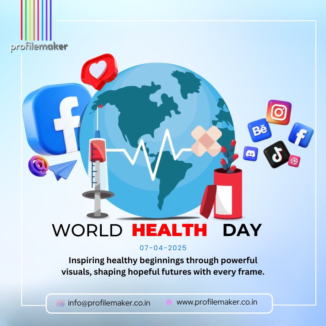 This World Health Day, Profilemaker celebrates powerful visuals that inspire healthy beginnings and hopeful futures. Here's to creating a healthier world, one frame at a time! 🌍🎥
--
Mail us at info@profilemaker.co.in.
---
Call us at +91 99629 51092