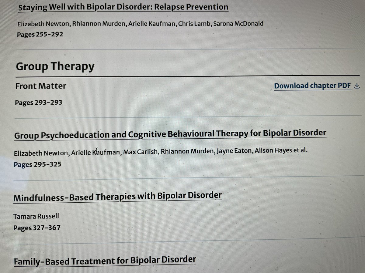 Max Carlish (@max_carlish) on Twitter photo One of my latest publications - coauthor of chapter in Handbook of Psych Therapies for Bipolar Disorder One of my latest publications - coauthor of chapter in Handbook of Psych Therapies for Bipolar Disorder