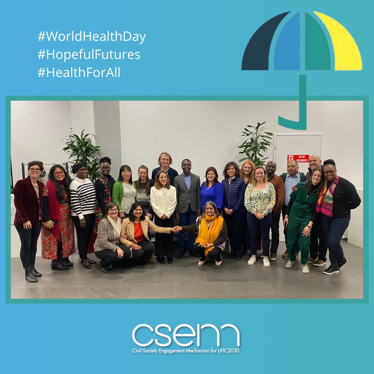 CSEM (UHC2030 Civil Society Engagement Mechanism) (@csos4uhc) on Twitter photo This #WorldHealthDay, we reaffirm strongly: Health is a human right. Not a privilege.
At <a href="/CSOs4UHC/">CSEM (UHC2030 Civil Society Engagement Mechanism)</a>, we stand united to keep people at the center of health systems and ensure no one is left behind. Become a member csemonline.net/join-csem/ and join us in calling for #HealthForAll This #WorldHealthDay, we reaffirm strongly: Health is a human right. Not a privilege.
At <a href="/CSOs4UHC/">CSEM (UHC2030 Civil Society Engagement Mechanism)</a>, we stand united to keep people at the center of health systems and ensure no one is left behind. Become a member csemonline.net/join-csem/ and join us in calling for #HealthForAll
