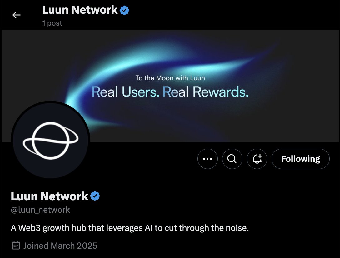 It’s time to reward smart. Grow real. No more inflated metrics. 

Projects don’t need 100k ghost followers, they need people who actually care.

@luun_network- coming soon 🚀