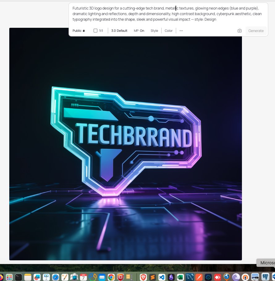 M_Silah's tweet image. Just dropped this glowing 3D logo made with #Ideogram2.0 -  clean, bold, and built to stand out. Design meets imagination.✨
🖌️ Style: Design
🎨 Palette: Neon blues + purples
#LogoDesign #GenerativeAI #Ideogram #ALX_AiSK @alx_africa
