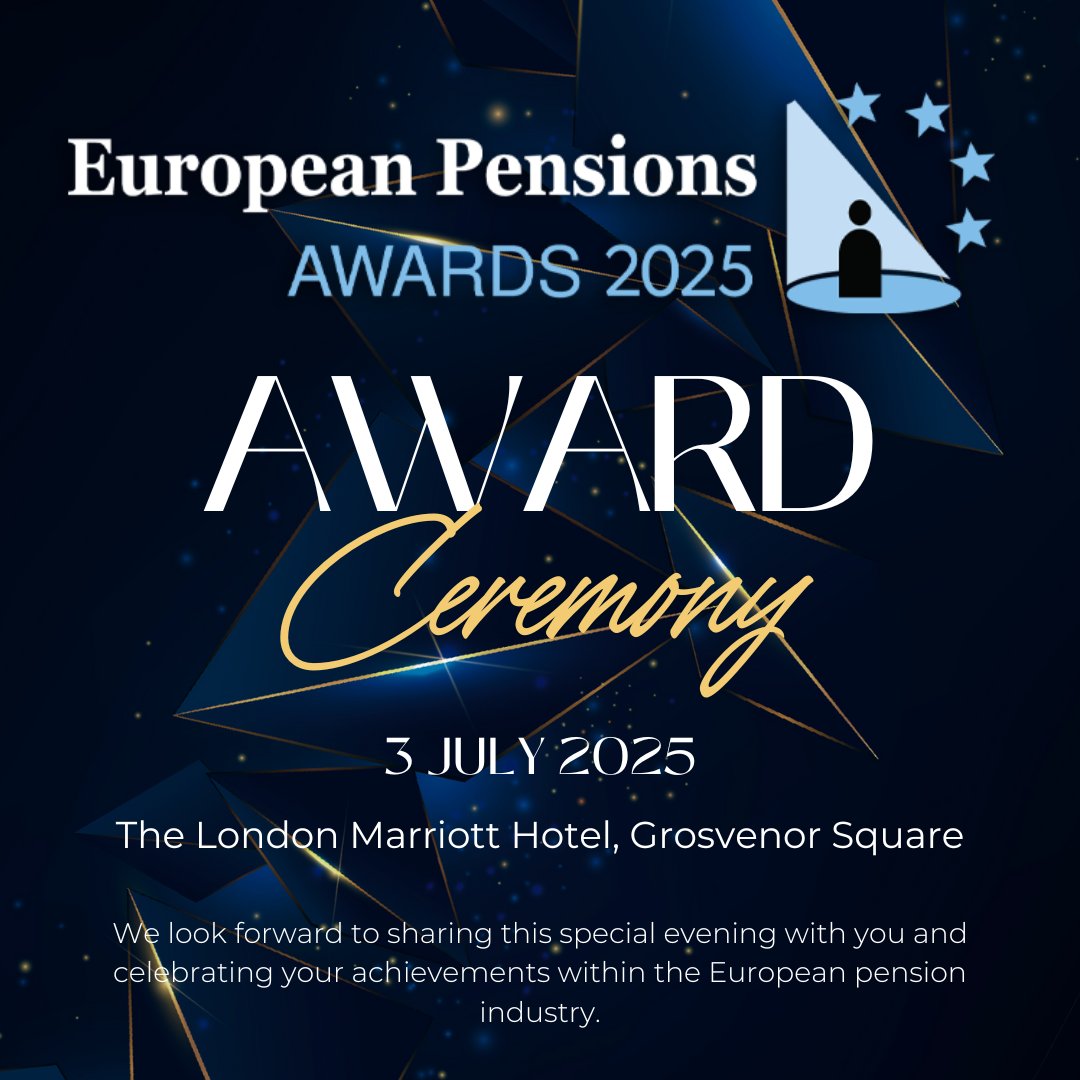 ✨ The #EuropeanPensionsAwards 2025 shortlist is in! 
 
Congratulations to all the finalists – it’s time to celebrate! Join us for an evening of #networking and #recognition. 🎉

View the shortlist: shorturl.at/ZlQtm
Book your table: shorturl.at/5GtCO