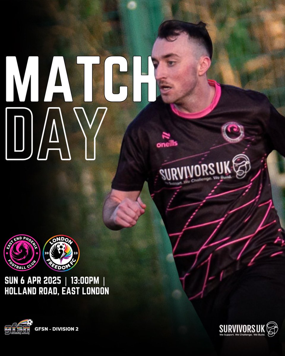 eastendphoenix's tweet photo. 3️⃣ massive points sees us rise into a promotion spot 👊 with 1️⃣ game to go in our @gfsnuk div 2️⃣ 2024/25 campaign.
COME ON PHOENIX!
#startingxi | #lineup | #matchdaysquad |
#lgbtfootball | #footballforall | #grassrootsfootball | #lgbt | #lgbtq @gfsnuk | #cadent https://t.co/j1MPd57taB