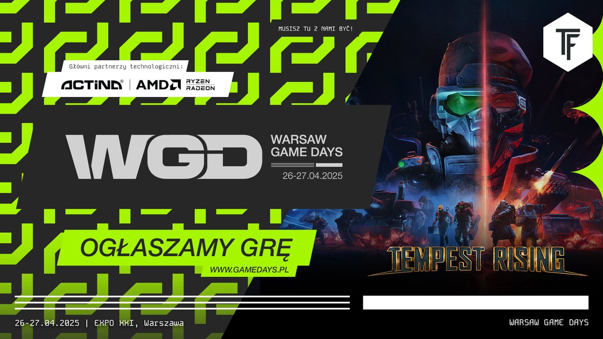 Game Days (@gamedayspoland) on Twitter photo Na stoisku Knights Peak będziecie mogli zagrać w <a href="/TempestRTS/">Tempest Rising</a> – dynamicznego RTS-a od Slipgate Ironworks, osadzonego w post nuklearnej alternatywnej wersji 1997 roku! Pozycja obowiązkowa dla fanów złotej ery strategii lat 90tych! Na stoisku Knights Peak będziecie mogli zagrać w <a href="/TempestRTS/">Tempest Rising</a> – dynamicznego RTS-a od Slipgate Ironworks, osadzonego w post nuklearnej alternatywnej wersji 1997 roku! Pozycja obowiązkowa dla fanów złotej ery strategii lat 90tych!
