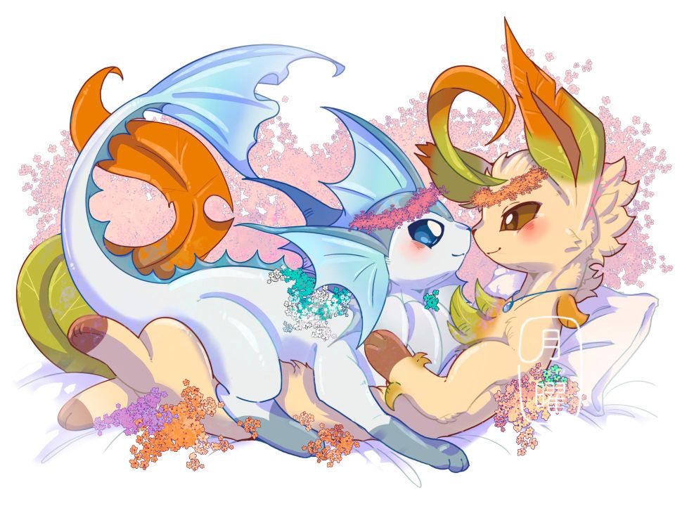 Ananican369327's tweet image. Eevee💧x🍁 cm
#PokemonFanart  #EeveelutionArt  #EeveeOC  #PokemonCommunity
#Vaporeon #Leafeon