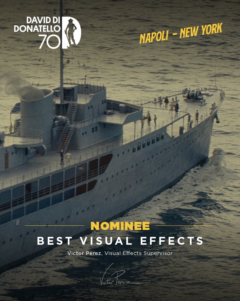 I’m honored to be nominated at the Italian Academy Awards “David Di Donatello” for Best VFX for ‘Naples - New York’. Thank you to the Academy and congratulations to my fellow nominees.
#daviddidonatello #cinema #vfx