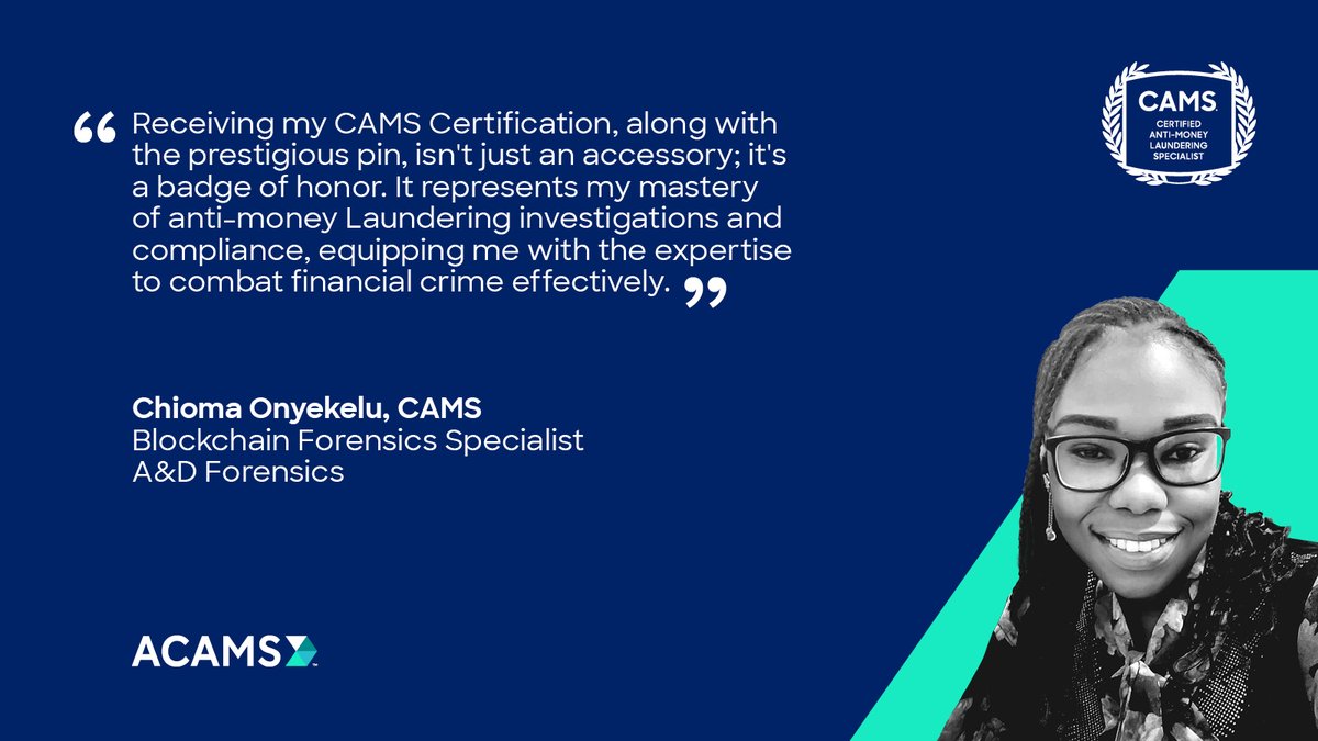 From intern to industry leader: A journey in compliance When Chioma  Onyekelu stepped into the compliance industry, it was through the world of  crypto. As an intern at A&D Forensics, she immersed