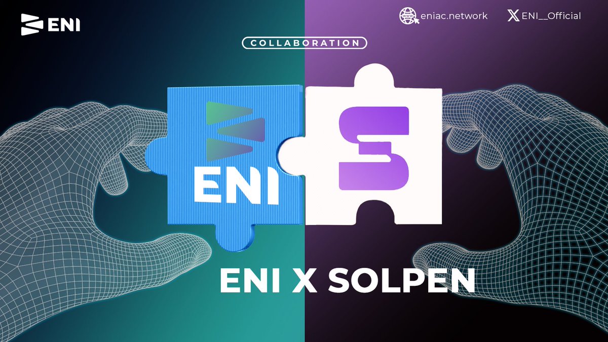 Exciting times ahead! 🚀 

<a href="/ENI__Official/">ENI</a> and <a href="/solanapen/">Solpen</a> are officially joining forces for a powerful future! 💪 This collaboration will bring you even greater value 💎 and groundbreaking innovation. 

Stay tuned for all the exciting updates! 👀 

#ENI #SOLPEN