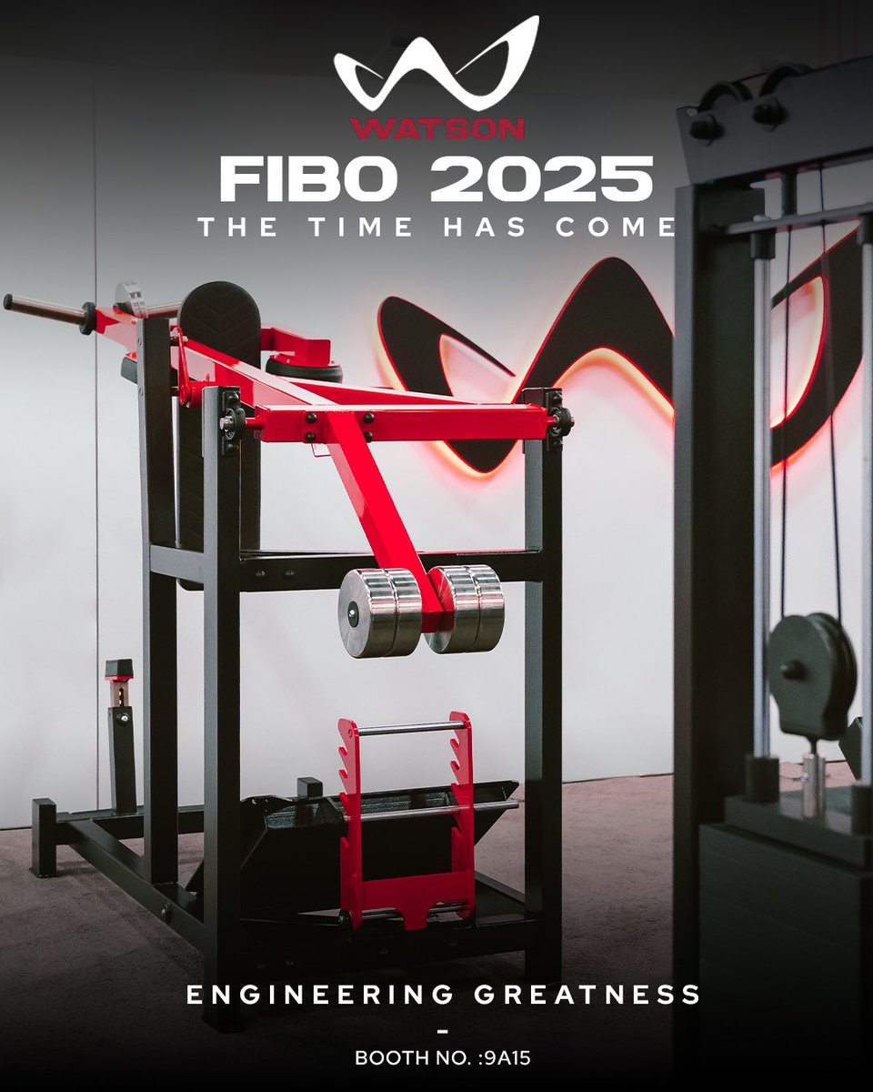 FIBO 2025 – The Time Has Come. 
📍 Visit Watson at Booth: 9A15 (Hall 9) and experience the greatness we’ve engineered.

#watsongym #investinthebest #watsongymequipment #madeintheuk #gymequipment #strengthtraining #healthandfitness