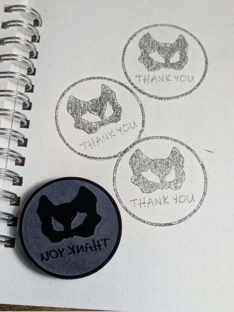 サンキュースタンプだっけ？
そんな感じのをつくってみた！
最初にしてはちゃんと文字も読めるしいいんじゃない？