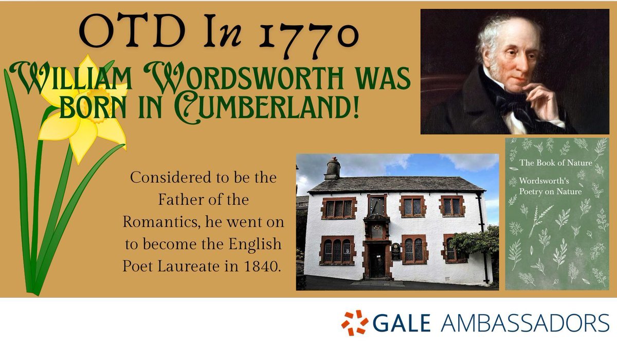 Gale Ambassadors (@galeambassadors) on Twitter photo It's no coincidence that #WilliamWordsworth was born in the #Spring!
Why not celebrate his birthday by having a read of this unpublished letter he wrote in 1842!
link.gale.com/apps/doc/A1958…
Olivia, <a href="/LivUni/">University of Liverpool</a>, <a href="/LivUniEnglish/">English Department</a> <a href="/LivUniLibrary/">University of Liverpool Library</a> It's no coincidence that #WilliamWordsworth was born in the #Spring!
Why not celebrate his birthday by having a read of this unpublished letter he wrote in 1842!
link.gale.com/apps/doc/A1958…
Olivia, <a href="/LivUni/">University of Liverpool</a>, <a href="/LivUniEnglish/">English Department</a> <a href="/LivUniLibrary/">University of Liverpool Library</a>