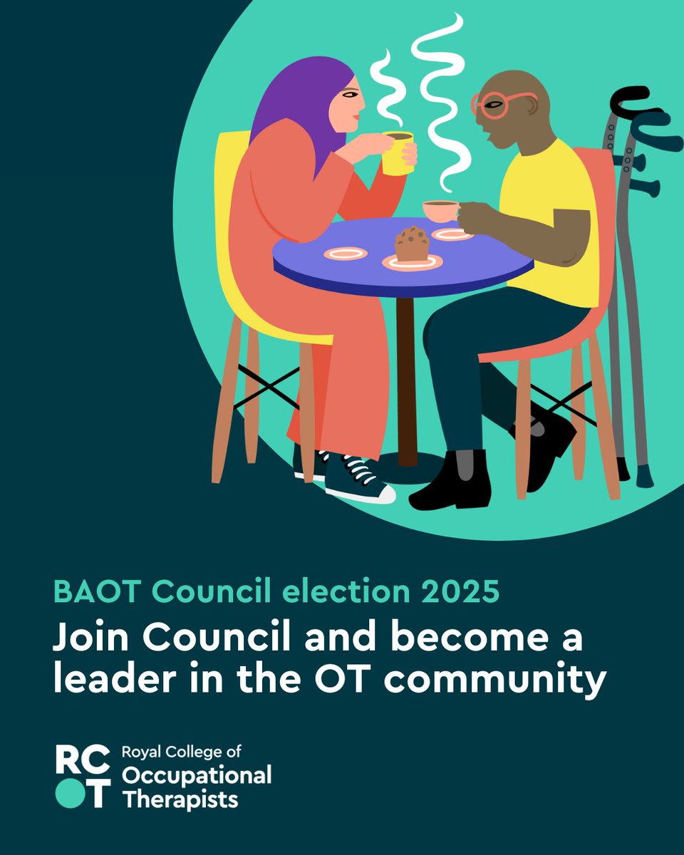 Shape the future of occupational therapy. 💚
Stand for RCOT Council and help lead our profession.

Nominations for Chair and Council Member (Wales) close Thursday 17 April.

Learn more and nominate yourself today: loom.ly/OPPQKSU