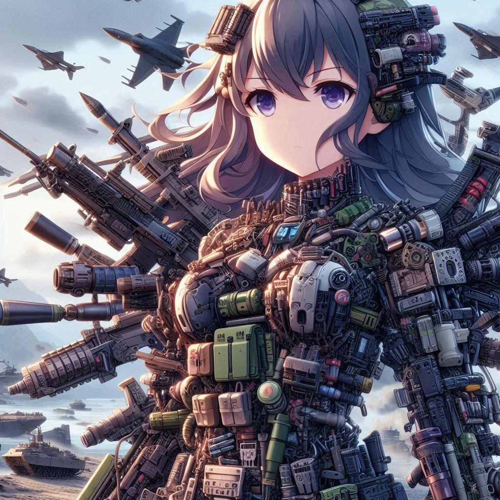 AnimeGirlADay's tweet image. Meet Arment, the embodiment of the &quot;&apos;Armament&quot; concept.
Arment supplies all the military weapons and equipment. Thanks to her, the army has access to everything it needs —from vehicles, tanks, and ships to fighter jets, explosives, and more.
#armament #animegirl #anime #AI #AIart