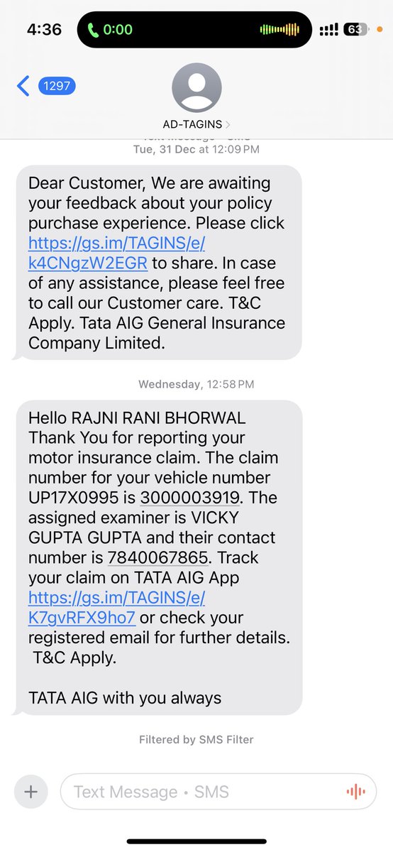 shrey_kumar_'s tweet photo. @TATAAIGIndia very dissapoting to get your insurance for my vehicle i submit my car on wednesday and its monday your examiner didn't come to to examine the car and not recived calls https://t.co/1pXHgx7PZ4
