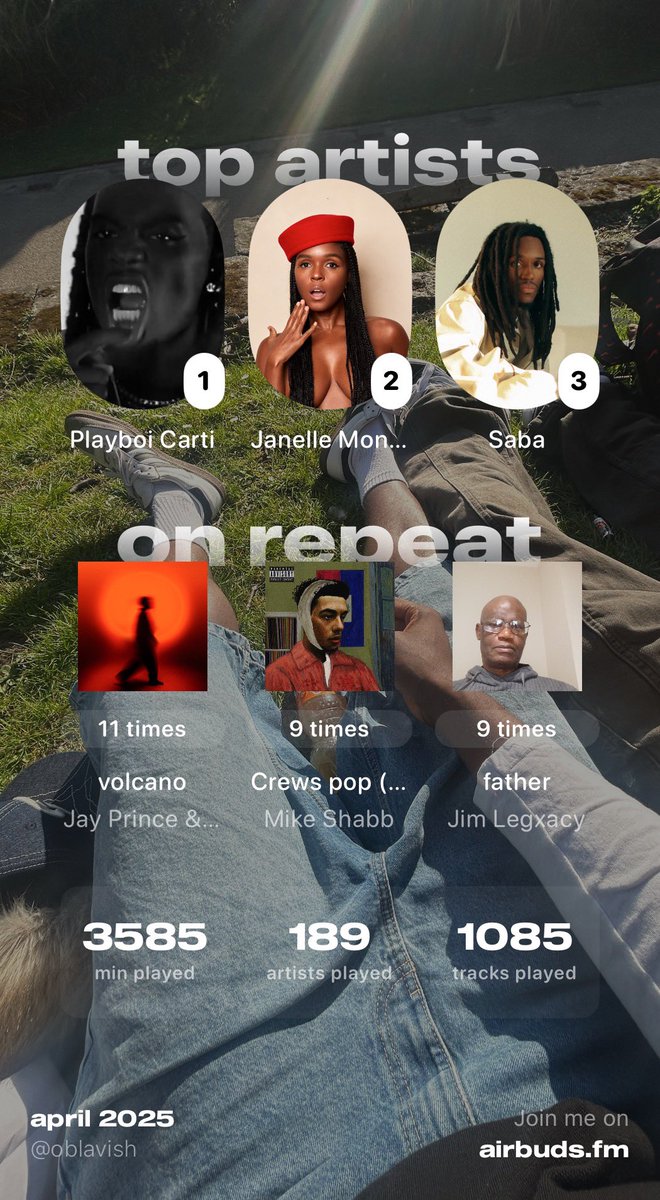 oblavish's tweet image. airbuds recap ☀️ #week14