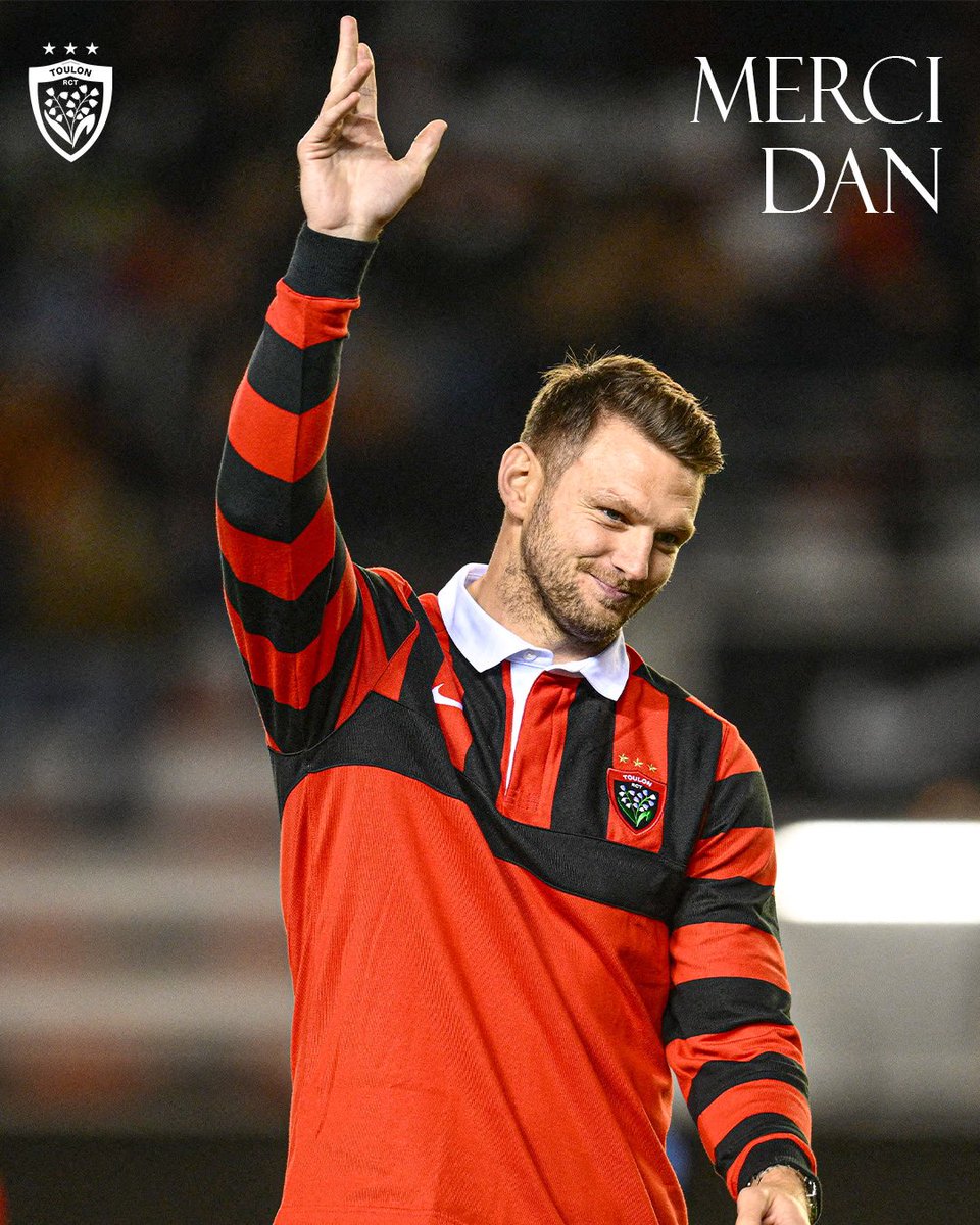 𝐌𝐄𝐑𝐂𝐈 𝐃𝐀𝐍 ❤🖤 

Our Welshman has just announced his retirement at the end of the season. Congratulations on your incredible career, Dan 👏 

Forever a Toulonnais 🫡
