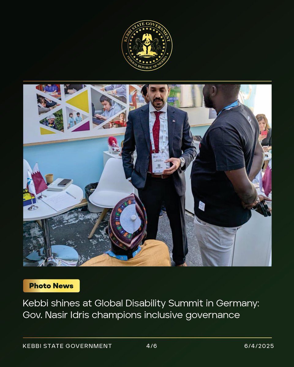 Kebbi State Governor, Nasir Idris, has made a significant impact at the Global Disability Summit in Germany, showcasing his administration's commitment to inclusive governance and disability rights. The state is the only Nigerian state, aside from the national delegation,