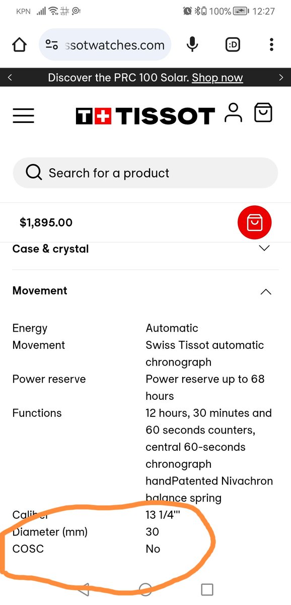 wagief's tweet photo. #tissot #tissotwatches

? official swissmade
#SCAMMERS

When I bought the watch, I was sure that all @TISSOT watches were COSC certified.
BUT i didnt recieve it any cosc certificate
As actually
Not a single officially sold watch has a COSC certificate. 

#swissmade #swiss https://t.co/pLwzGlskMC