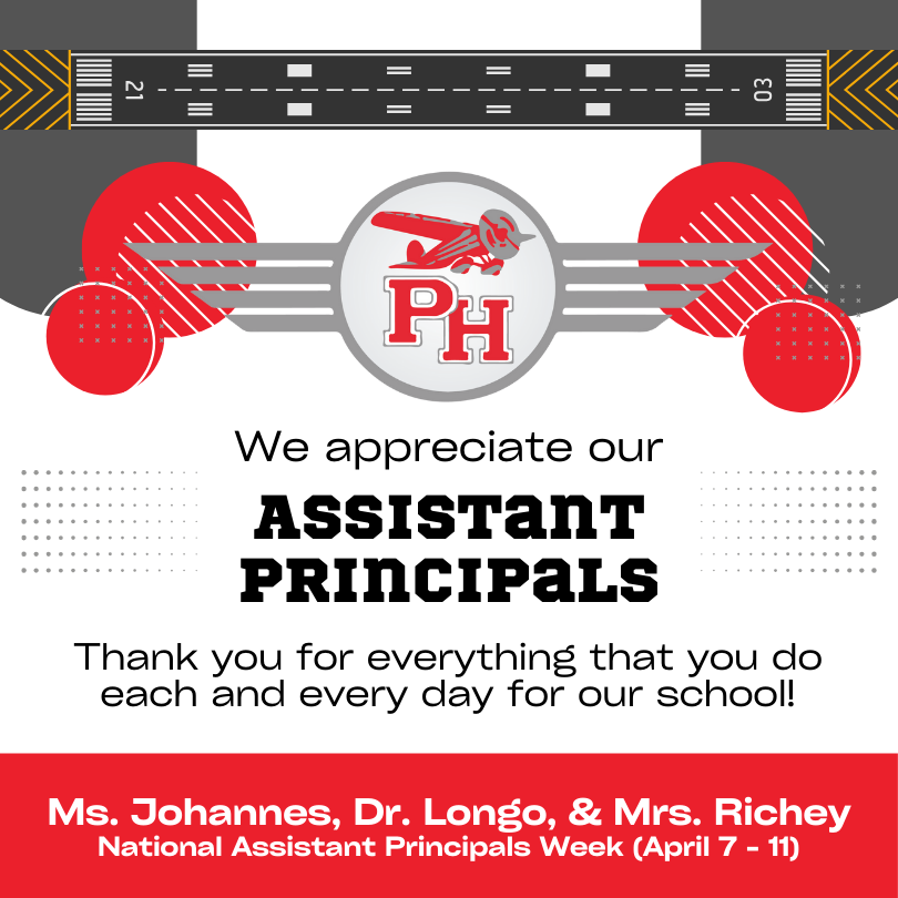 This week, we celebrate Assistant Principal Week, a special time to recognize the incredible dedication, leadership, and support our APs provide to our school community each day. Shoutout to our amazing APs at Pine Hollow MS—Ms. Johannes, Dr. Longo, and Mrs. Richey! #APWeek25