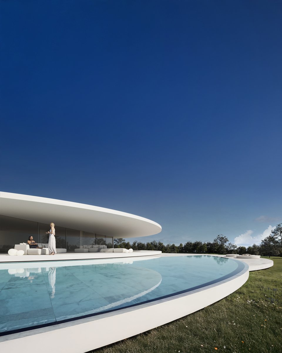 FranSilvestreAr's tweet image. NEW PROJECT | HOUSE IN MELBOURNE
Five circular elements are gently placed on this hillside near Melbourne.
The square boundary of the proposal is softened by the circular geometry of the roof.

#architecture #architecturephotography #threeseven