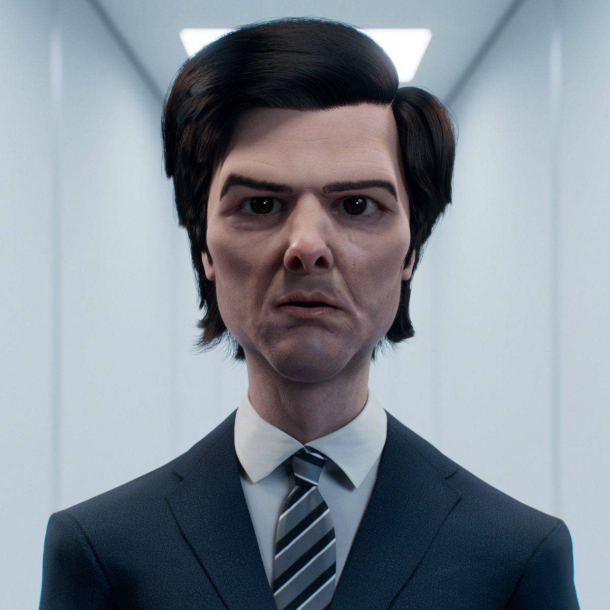 ReservedTV's tweet image. Season 2 of #severance  was incredible!made another portrait, this time of #markscout played by the incredible @mradamscott