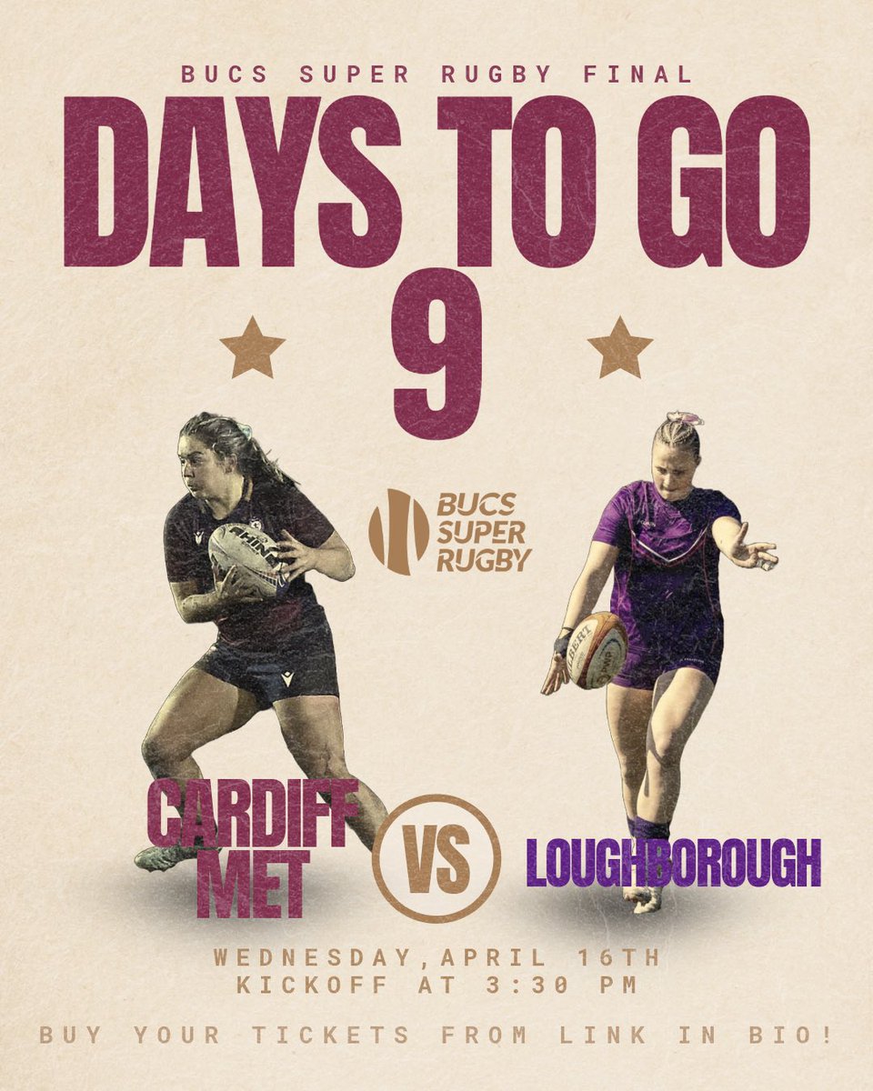 CMETWRFC (@cmetwrfc1) on Twitter photo The Final Countdown ⏰
Only 9 days to go until the <a href="/bucssuperrugby/">BUCS Super Rugby</a> Final at Rodney Parade! 👀🏴
Don’t miss out to secure your tickets now via the link in our bio! 🎟️
#Archers #TheFinal
eticketing.co.uk/dragons/EDP/Ev… The Final Countdown ⏰
Only 9 days to go until the <a href="/bucssuperrugby/">BUCS Super Rugby</a> Final at Rodney Parade! 👀🏴
Don’t miss out to secure your tickets now via the link in our bio! 🎟️
#Archers #TheFinal
eticketing.co.uk/dragons/EDP/Ev…