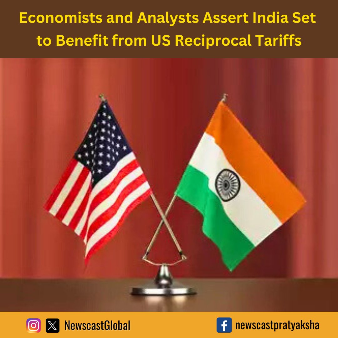 NewscastGlobal's tweet image. Despite the global #marketcrash triggered by US #ReciprocalTariffs, India&apos;s #StockMarket remains surprisingly stable, says @NSEIndia CEO @AshishChauhan. Economists suggest the tariffs may create new trade and economic opportunities for India as China faces significant setbacks.