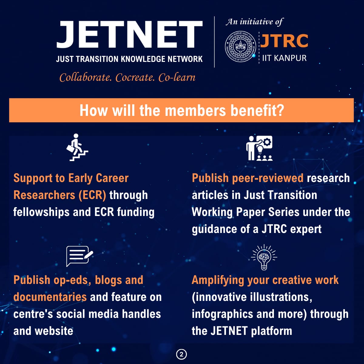 Jtrc_iitkanpur's tweet photo. Become a JETNET member 🌏 

Register now 📢 

Early Bird Offer ending on ❗ 15 April 2025 ❗ 

Explore a host of benefits and JTRC's key resources to accelerate your work in #climatechange and #justtransition!

Apply here: https://t.co/UUEEW7l165 https://t.co/UWiALs1JgW