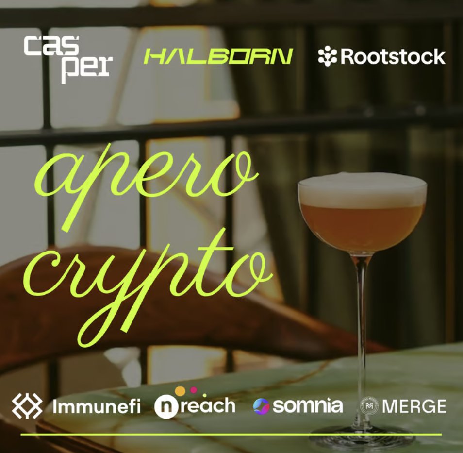 Casper_Network's tweet image. Will you be in Paris for @ParisBlockWeek? 

Join us at the @HalbornSecurity side event, hosted in one of the world’s top 100 cocktail bars 🤝

📅 Apr 10th | 6:00-8:30 PM 

Learn More &amp;amp; RSVP 👉lu.ma/aperocrypto@im…,
