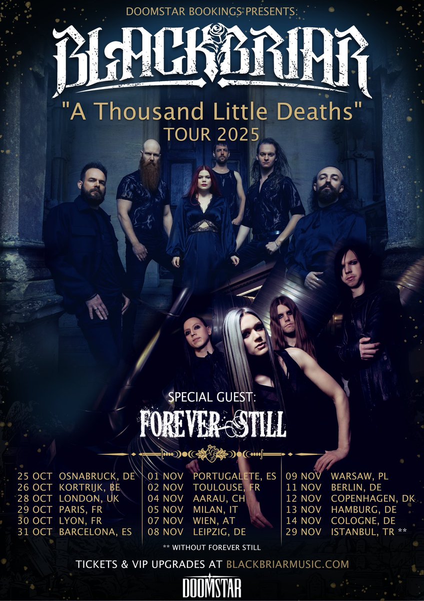Maja Shining (@majashining) on Twitter photo I am 𝐁𝐄𝐘𝐎𝐍𝐃 excited to get back on tour with <a href="/foreverstilldk/">Forever Still</a> this fall together with <a href="/BlackbriarMusic/">Blackbriar</a>🥀 throughout Europe🎶
Already thinking about ways we can make this tour absolutely magical✨
#foreverstill #blackbriar #doomstar I am 𝐁𝐄𝐘𝐎𝐍𝐃 excited to get back on tour with <a href="/foreverstilldk/">Forever Still</a> this fall together with <a href="/BlackbriarMusic/">Blackbriar</a>🥀 throughout Europe🎶
Already thinking about ways we can make this tour absolutely magical✨
#foreverstill #blackbriar #doomstar