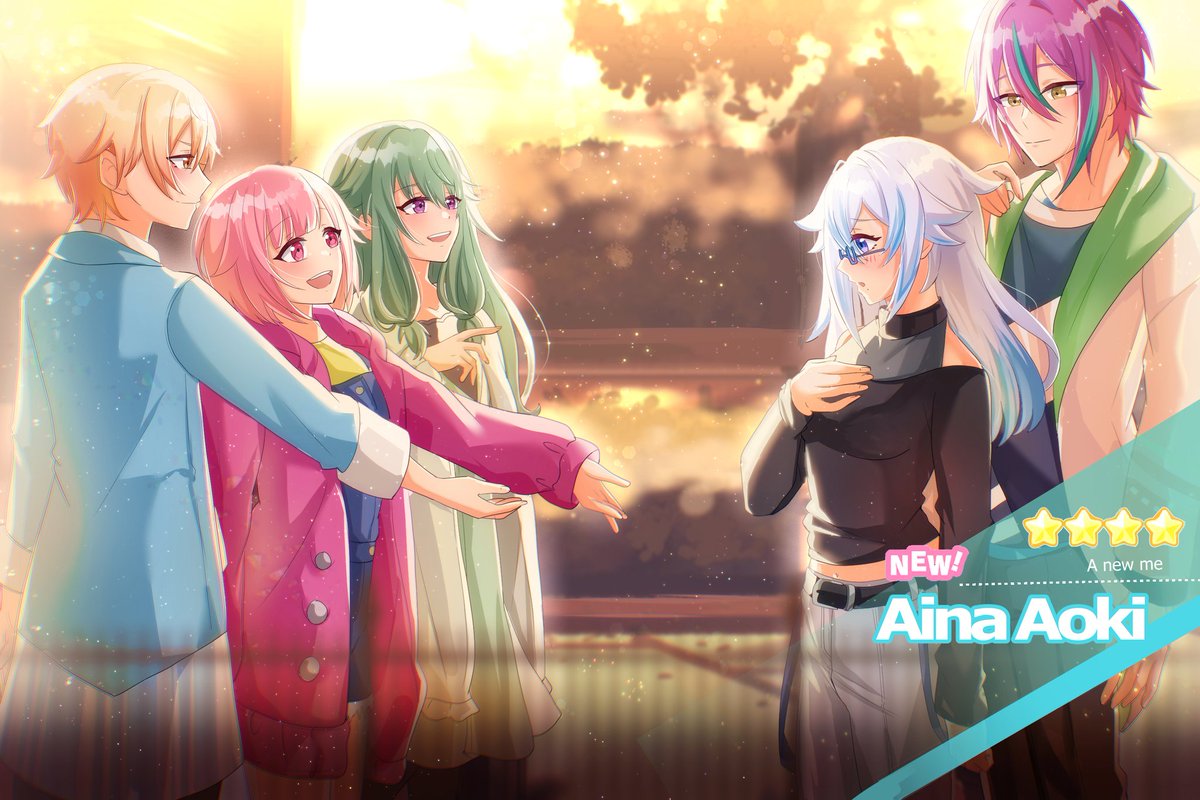 Kyara_bimuu's tweet photo. #OC Aina Aoki [A new me] 
4* Untrained

I made an initial card for Aina, this is a scene from the main story I'm writing with her🤭 
Trained version will be posted soon!

#ProjectSekai #projectSekaiOC https://t.co/SLGrR0l1mG