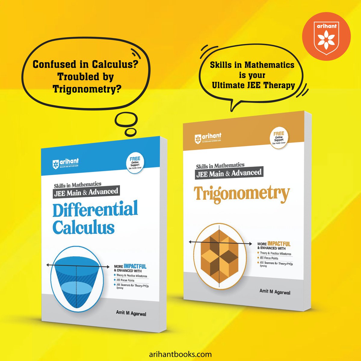 arihantpub's tweet image. Confused by Calculus? Tripped up by Trigonometry?
Don’t stress — Skills in Mathematics is your ultimate JEE therapy!
📘 Differential Calculus
📙 Trigonometry
✨ Concept clarity + Practice + JEE Focus

#JEEPrep #MathMadeEasy #ArihantBooks #SkillsInMathematics