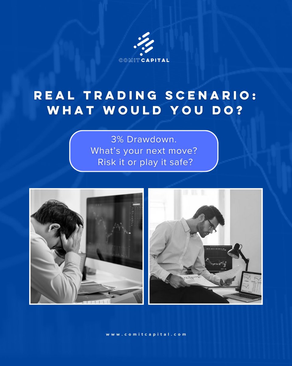 comitcapital's tweet image. 💭 What Would You Do? 💭

As a prop trader, knowing when to push forward and when to protect your capital is the key to success. Your mindset and decision-making matter more than ever.

#PropFirmTrading #TradingMindset #ForexStrategies #RiskManagement #RCGMarkets