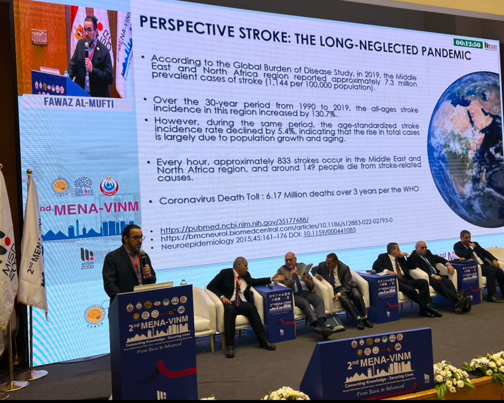 Hazem Ghaith, MD (@hazemghaithms) on Twitter photo Dr. Fawaz Al-Mufti <a href="/almuftifawaz/">Fawaz Al-Mufti, MD, FSVIN</a> is presenting from Egypt at the 2nd MENA-VINM conference reflecting about the perspective stroke: the long neglected pandemic Dr. Fawaz Al-Mufti <a href="/almuftifawaz/">Fawaz Al-Mufti, MD, FSVIN</a> is presenting from Egypt at the 2nd MENA-VINM conference reflecting about the perspective stroke: the long neglected pandemic