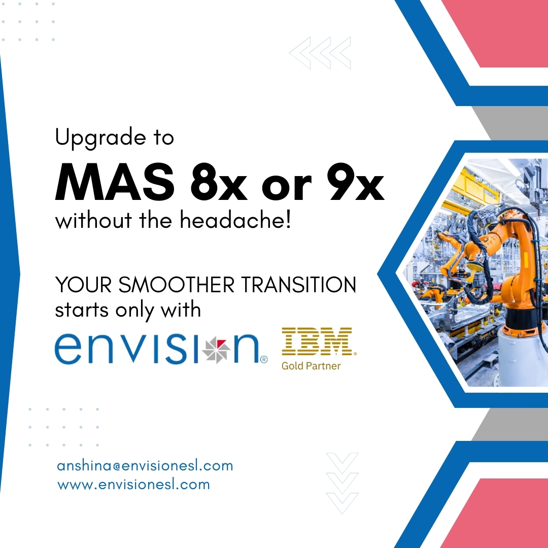 Envisionesl's tweet image. What’s holding you back from upgrading MAS?
Think it&apos;s complex? It&apos;s not — not with Maximo Experts by your side.
We make transitions smooth, unlocking the full power of MAS for your business.
?? Let’s talk today.

#MaximoExperts #SeamlessUpgrades #AssetManagement #TechTransforms