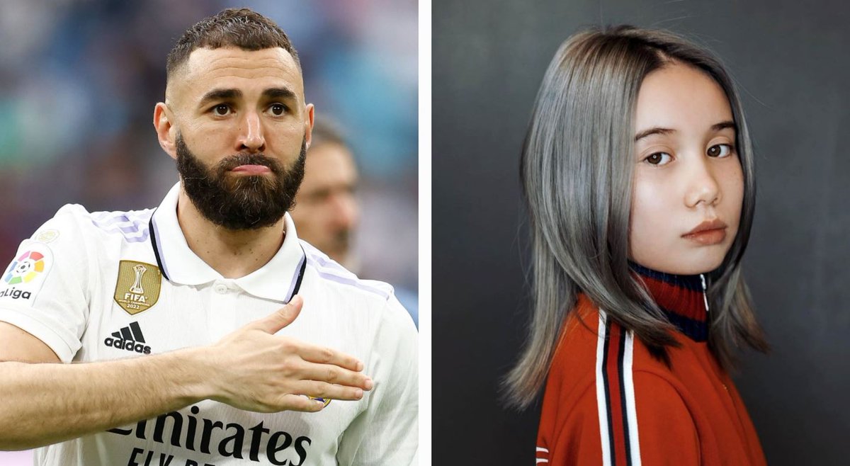Viral sensation Lil Tay, 17, claims that Karim Benzema, 37, has slid into her DM's shorturl.at/U2cHn