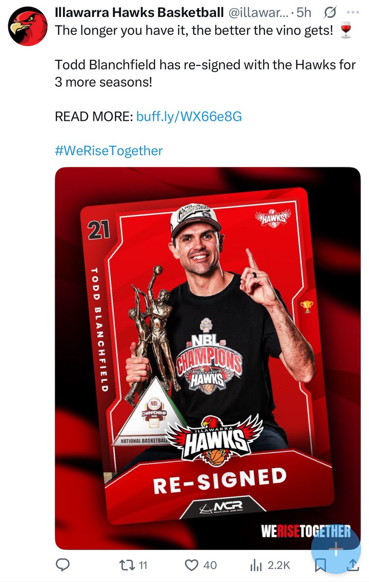 I told you he had a bright a bright future. Hawks locking him up for THREE years!