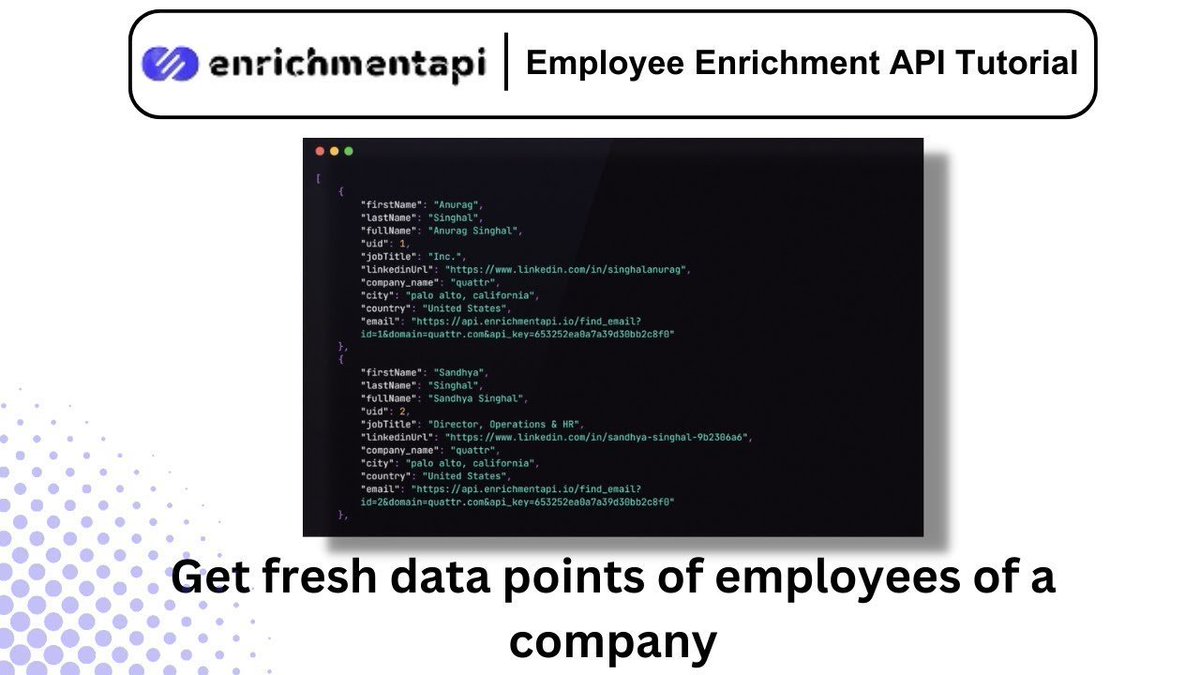 RiteKitAPI's tweet image. #EmployeeEnrichment #APITutorial | How to Get Fresh Data Points for Employees- rite.link/K8wb 👈🏼 #DeepSeek #AI doesn't do this, so compare #Enrichment #APIs on everything that matters.