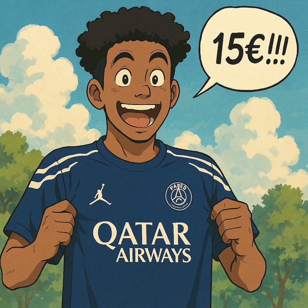 Il vient de choper le 4e maillot du PSG 😮‍💨  
À ce prix-là ? Tu vas pas y croire…  
Prépare-toi à être choqué(e) 👀  
Check la bio

#PSG #FourthKitPSG #ParisSaintGermain #JordanxPSG #QatarAirways #PSGDrop #PSGStyle #AllezParis