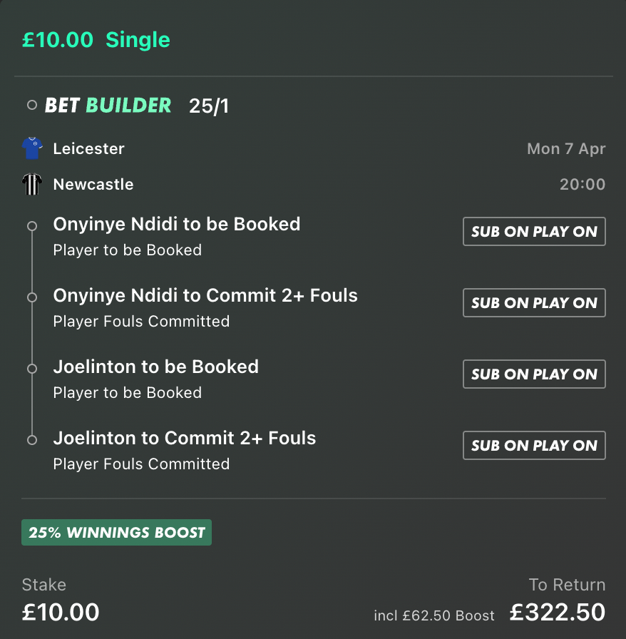 TheCardDealer's tweet photo. ♻️ LEICESTER vs NEWCASTLE ♻️

Join bet365, place a £10 bet and you’ll get £30 in FREE BETS here: https://t.co/QGkO8IKAWK

✍️ Ndidi is averaging 1.74 fouls p/90 this season, he’s received 5 yellows in 19.38 90s in the Premier League and he’ll be up against Guimaraes who has drawn the most fouls in the league & averaging 3.28 fouls won p/90.

✍️ Joelinton is averaging 2.23 fouls p/90 this season, he’s received 11 yellows in 29.7 90s across all competitions and he was booked in the last H2H.

#AD | New Customer Offer | T&C's Apply | 18+ | https://t.co/KzJwsjiQKg | Registration Required
