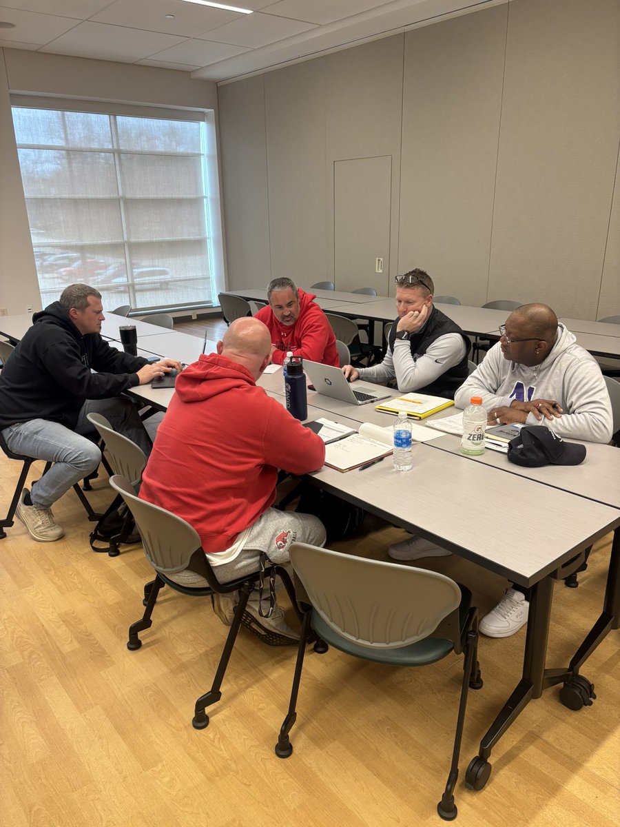 The 2025 IHSFCA/ICA Shrine All Star Game Football  Coaches met Sunday at IWU to plan for the upcoming game on June 21st. Thanks to new IWU HFC, Jared Williamson, for hosting!  Great group of men and leaders!