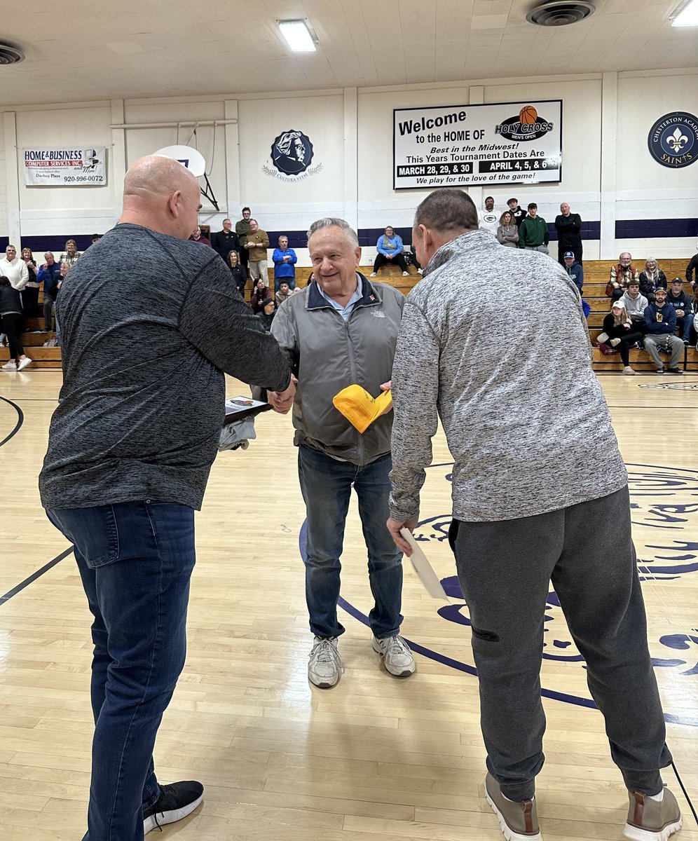 Our last award of 2025 goes to the 56th Annual Holy Cross Men’s Open Basketball Tournament OUTSTANDING FAN - Mr. Art Wittmann!

With over 40 years of attendance, we THANK YOU - Mr. Wittmann - for your loyalty and support of the Holy Cross Men’s Open!

#hcmo #56thannual 

👏🏼🏀🙌🏼