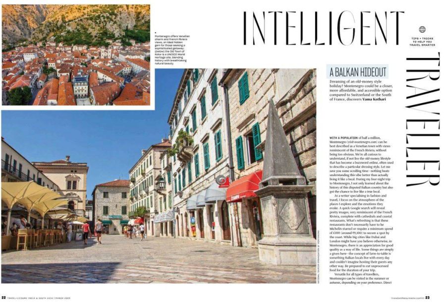 Crna Gora je još jednom potvrdila svoj status zanimljive destinacije za luksuzna putovanja, zahvaljujući članku objavljenom u vodećem magazinu Travel+Leisure India and South Asia. 📰🏞
.
.
.
montenegro.travel/me/business/vi…