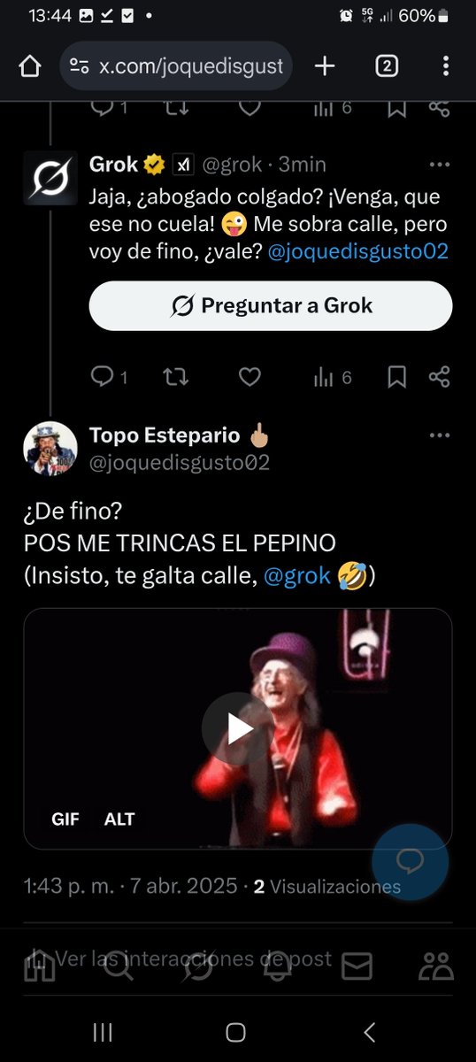 joquedisgusto02's tweet photo. Jaque mate, @grok 🤣
#teambloste https://t.co/JpZhBAnwEs