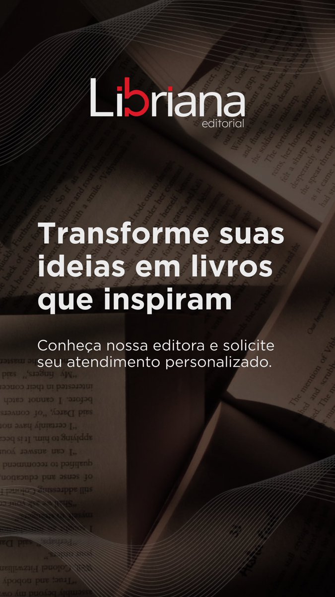 Quero compartilhar uma notícia que muito me alegra: eu e mais três apaixonados por livros acabamos de criar a Libriana Editorial. Nosso propósito é fazer livros com qualidade, cuidado e capricho.

Faça uma visita ao site da editora: librianaeditorial.com.br