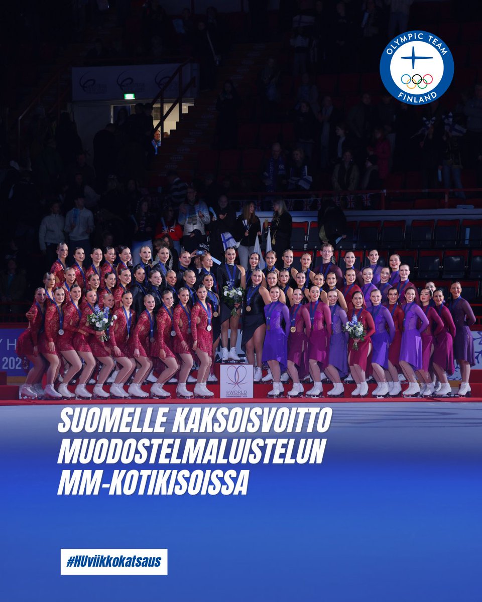 Huippu-urheilun viikkokatsauksessa: 

🔥 Muodostelmaluistelun MM-kisoista kaksoisvoitto
🔝 Sami Välimäki vahvassa kevätvireessä
✅ Edessä arvokisaviikko: painin ja sulkapallon EM-kisat ja Naisleijonat MM-kisoissa

🔗 olympiakomitea.fi/ajankohtaista/…

📸 Santtu Jaakkola