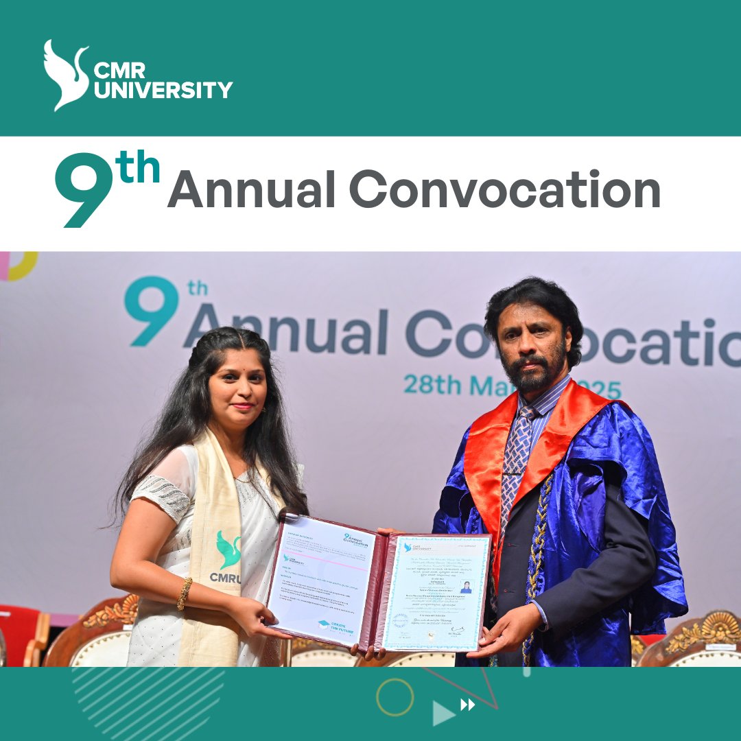 CMR University’s 9th Annual Convocation Highlights!
A day filled with pride, joy, and inspiration as we celebrated the incredible achievements of our graduates. Here's a glimpse of the memorable moments that marked this milestone!
#CMRUniversity #9thannualconvocation #graduates